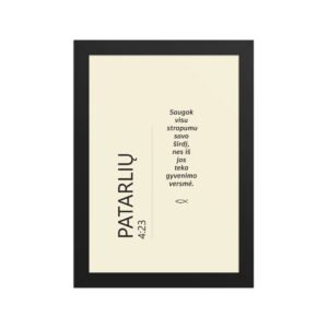 Biblijos citata · rėmintas paveikslas