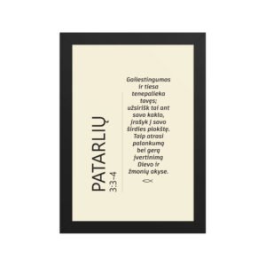 Biblijos citata · rėmintas paveikslas