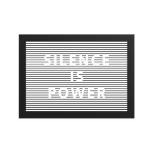 SILENCE · rėmintas paveikslas