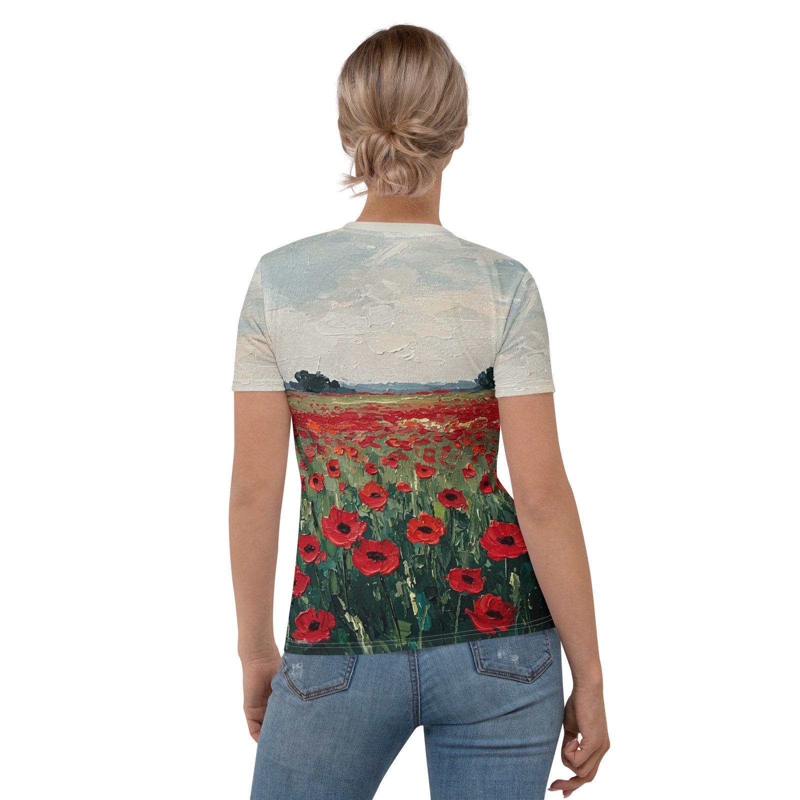 Aguonų laukas · Išskirtinio dizaino moteriški marškinėliai - Image 9