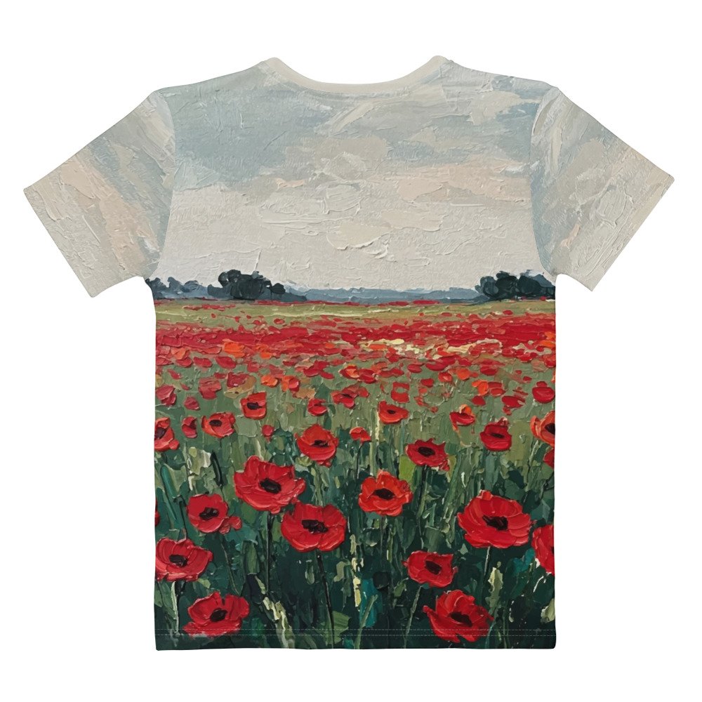 Aguonų laukas · Išskirtinio dizaino moteriški marškinėliai - Image 10