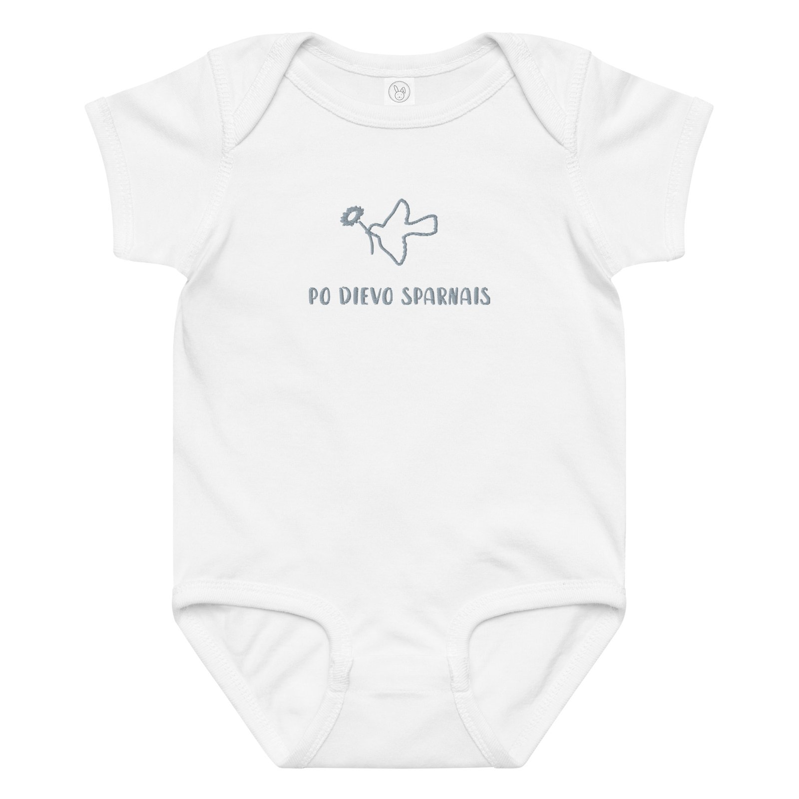 Po Dievo sparnais · Siuvinėtas medvilninis smėlinukas