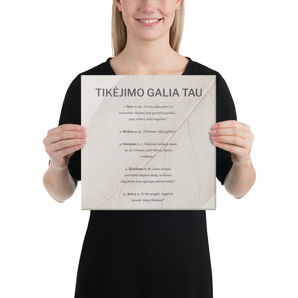 Dievo pažadai TIKĖJIMO GALIA · Drobės paveikslas - Image 2