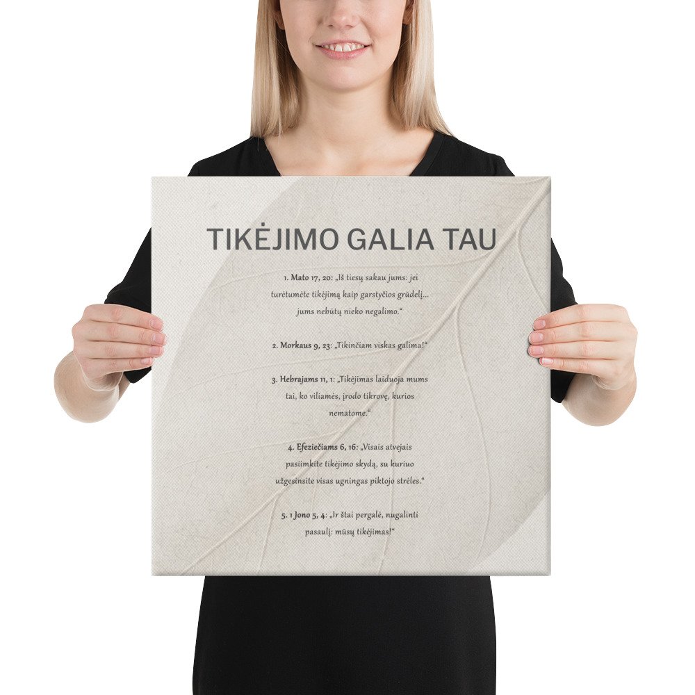 Dievo pažadai TIKĖJIMO GALIA · Drobės paveikslas - Image 3