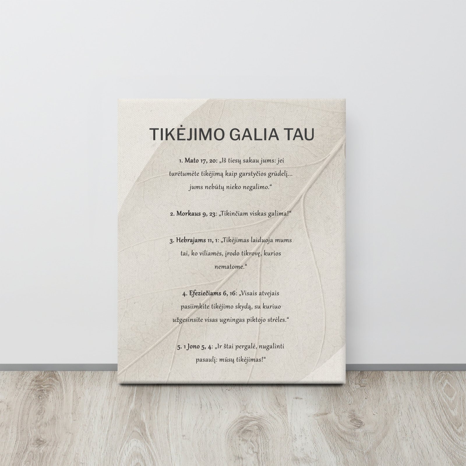Dievo pažadai TIKĖJIMO GALIA · Drobės paveikslas - Image 9