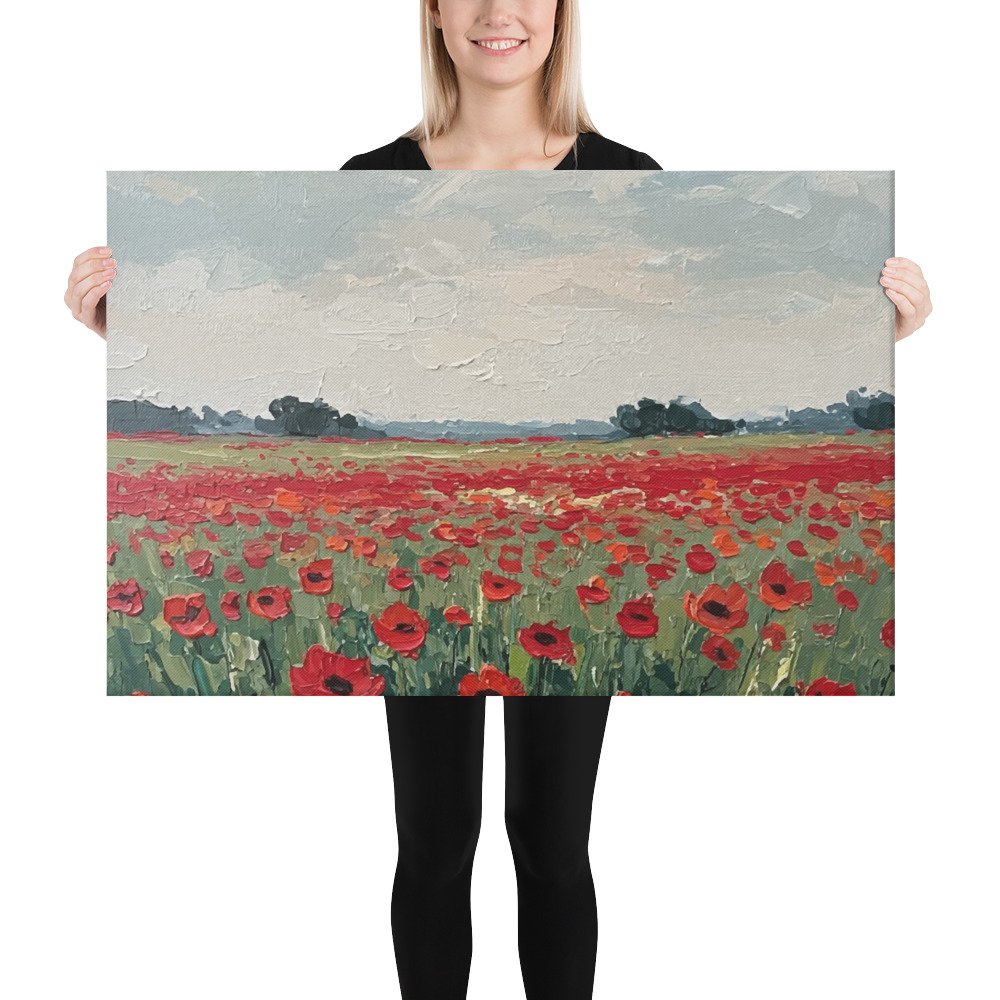 Aguonų laukas · Drobės paveikslas - Image 4