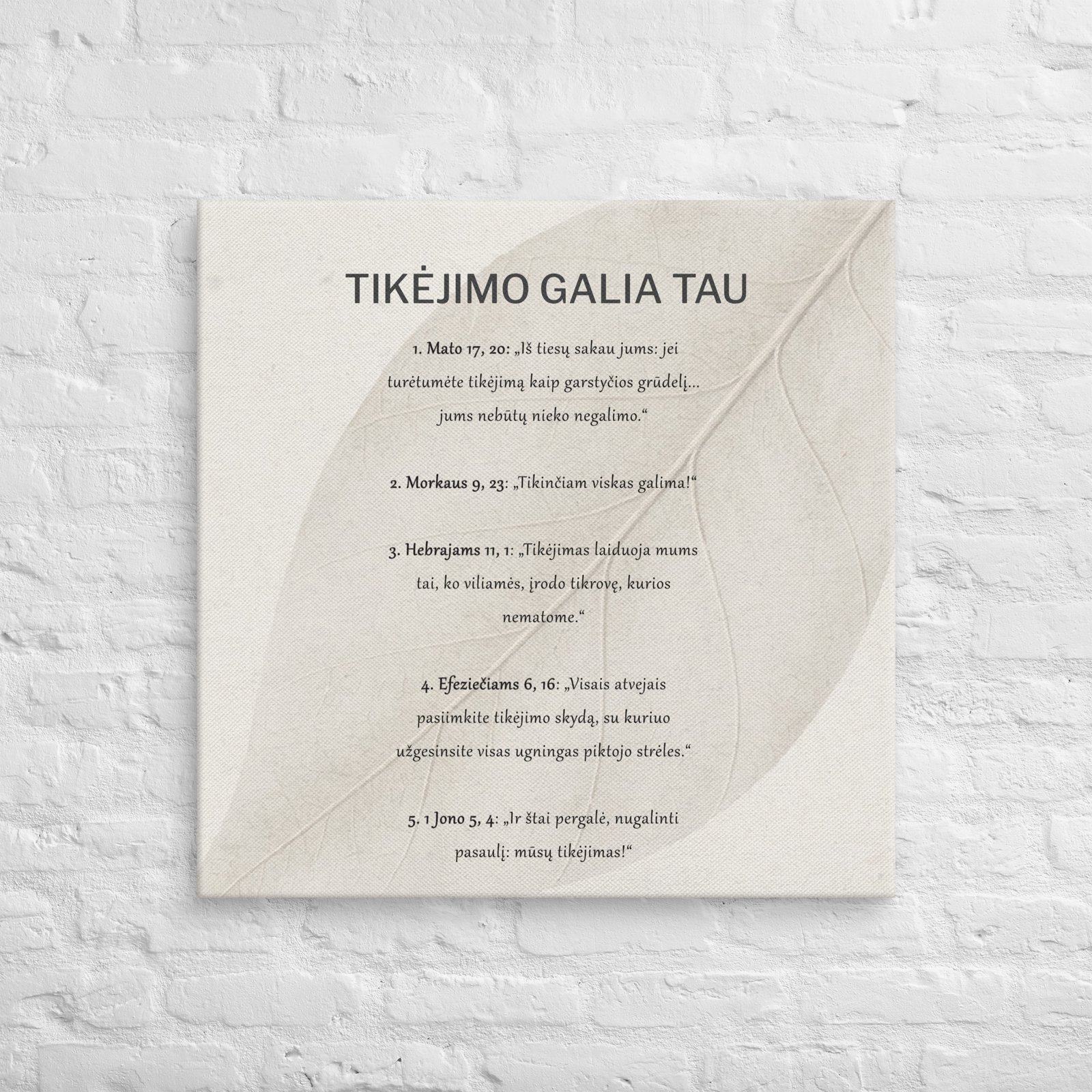 Dievo pažadai TIKĖJIMO GALIA · Drobės paveikslas - Image 11