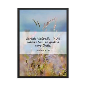 Biblijos citata · Rėmintas paveikslas