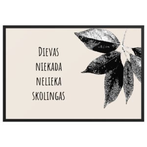 Išminties mintis · Rėmintas paveikslas