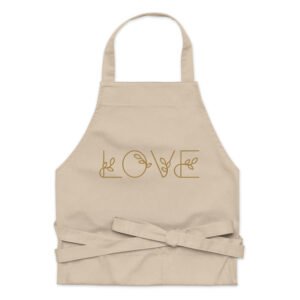 Love · Siuvinėta ekologiškos medvilnės prijuostė