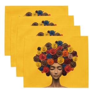 padėkliukai geltoni su moters veidu
