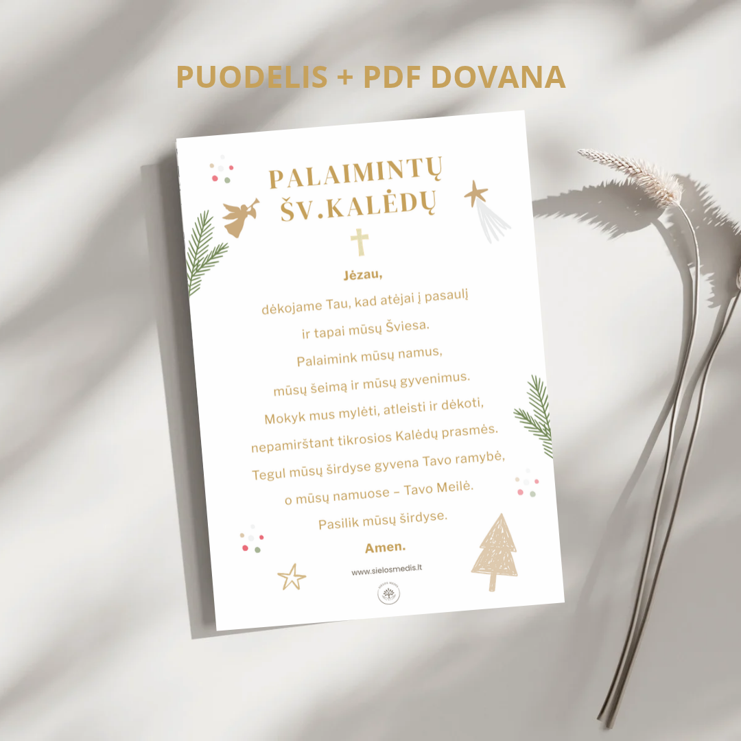 Palaimintų Šv.Kalėdų · Kalėdinis Puodelis + PDF „Kalėdinė Malda" - Image 4