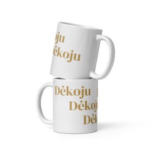 Dėkoju · Padėkos puodelis + PDF „Dėkoju už"